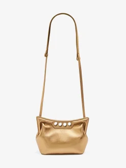 Sale Alexander McQueen Women's The Mini Peak Bag in Gold
