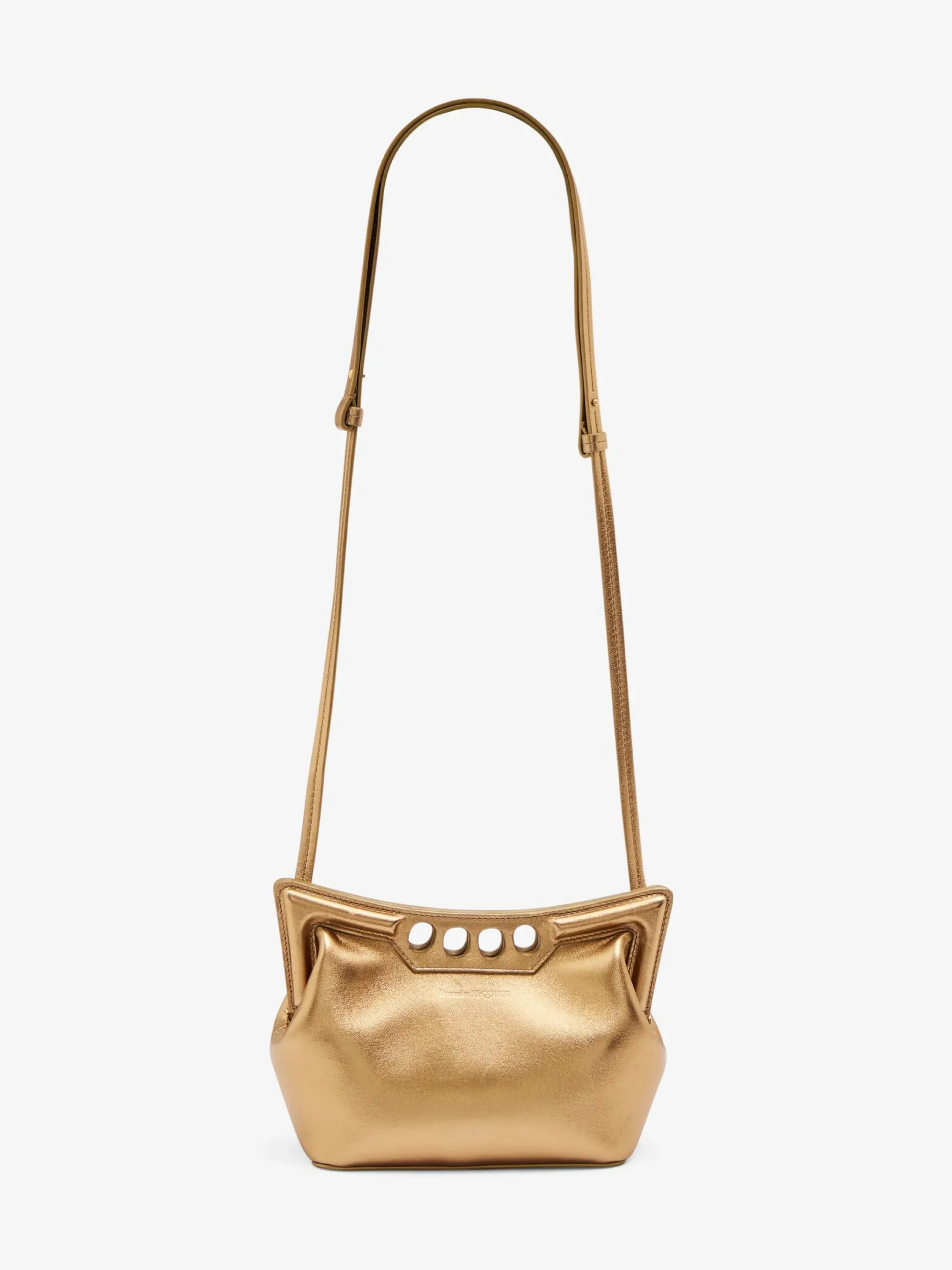 Sale Alexander McQueen Women's The Mini Peak Bag in Gold