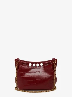 Best Alexander McQueen Women's The Peak Bag Mini With Chain in Dark Red