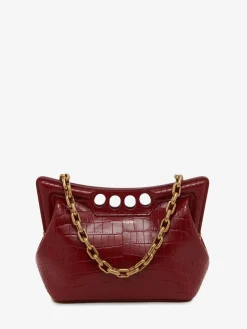 Hot Alexander McQueen Women's The Peak Bag Small in Dark Red