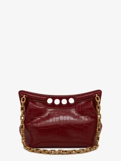 Hot Alexander McQueen Women's The Peak Bag Small in Dark Red