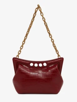 Hot Alexander McQueen Women's The Peak Bag Small in Dark Red