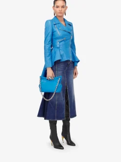 Sale Alexander McQueen Women's The Peak Bag Small in Lapis Blue