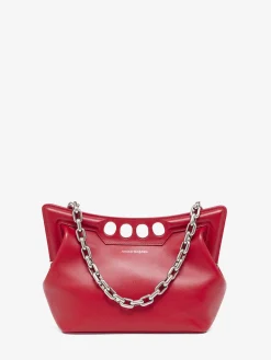 Store Alexander McQueen Women's The Peak Bag Small in Welsh Red