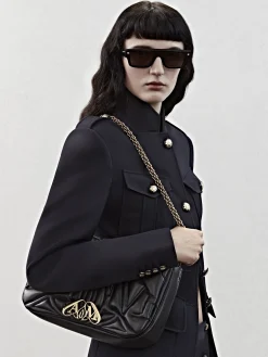 Cheap Alexander McQueen Women's The Seal Bag in Black