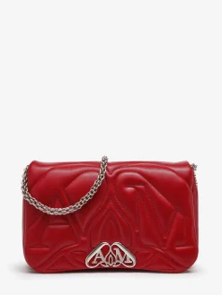 Store Alexander McQueen Women's The Seal Bag in Blood Red