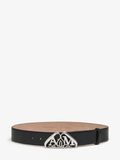 Discount Alexander McQueen Women's The Seal Belt in Black