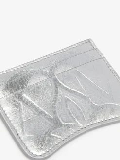 Sale Alexander McQueen Women's The Seal Card Holder in Silver