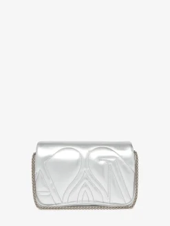 Outlet Alexander McQueen Women's The Seal Mini Bag in Silver