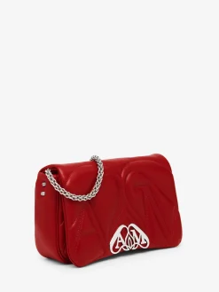 Outlet Alexander McQueen Women's The Seal Small Bag in Blood Red