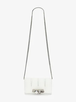 Cheap Alexander McQueen Women's The Slash Clutch in Ivory