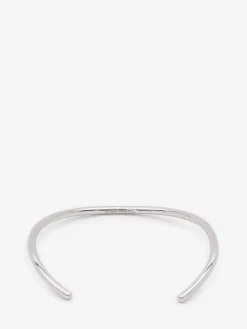 Discount Alexander McQueen Women's Thin Tubular Choker in Antique Silver