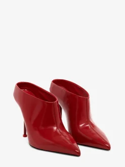 New Alexander McQueen Women's Thorn Mule in Lust Red