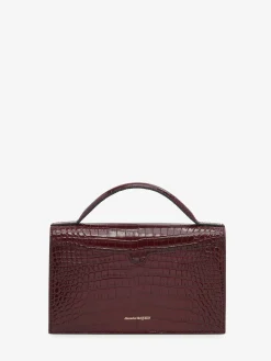 Shop Alexander McQueen Women's Top Handle Skull Bag in Madder