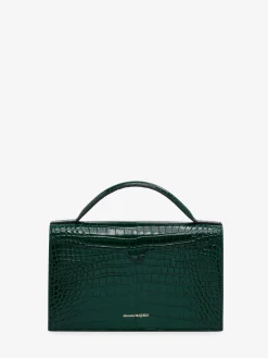 Sale Alexander McQueen Women's Top Handle Skull Bag in Emerald