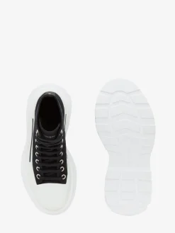 Cheap Alexander McQueen Women's Tread Slick Boot in Black/White