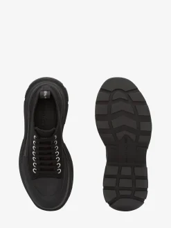 Clearance Alexander McQueen Women's Tread Slick Lace Up in Black