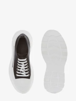Best Alexander McQueen Women's Tread Slick Lace Up in Black/White