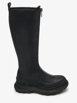 Fashion Alexander McQueen Women's Tread Slick Zip Boot in Black