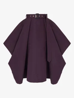 Flash Sale Alexander McQueen Women's Trench Drape Skirt in Night Shade