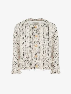 Store Alexander McQueen Women's Tweed Boxy Jacket in Multicolor