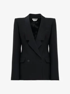 Flash Sale Alexander McQueen Women's Upside-down Lapel Jacket in Black