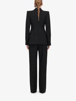 Flash Sale Alexander McQueen Women's Upside-down Lapel Jacket in Black